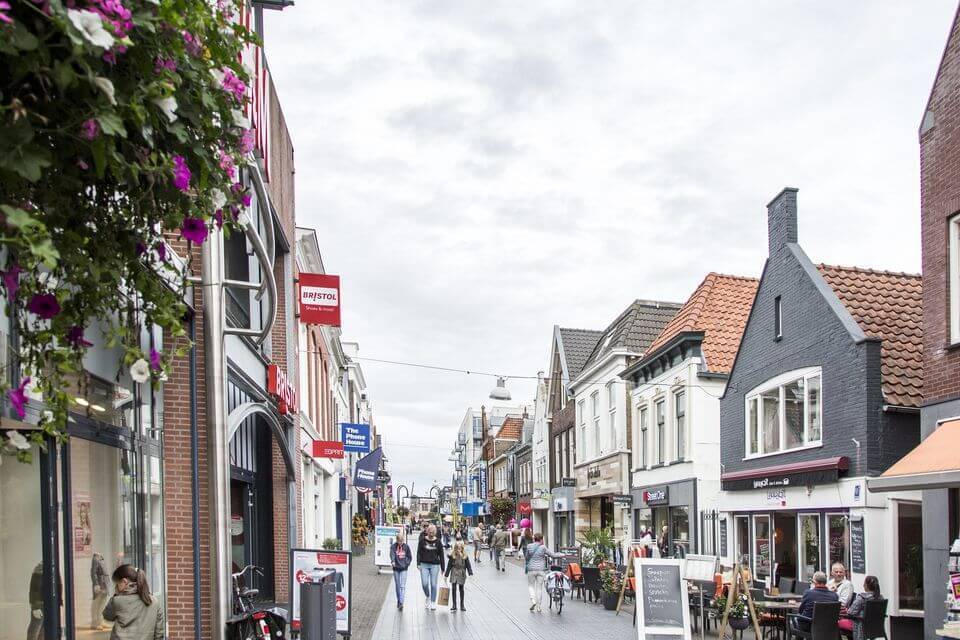 Centrum van Heerenveen met karakteristieke bebouwing